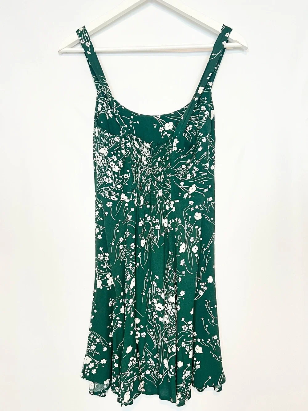 Reformation Tempest Floral Mini Dress Green Size 2 - Picture 8 of 11